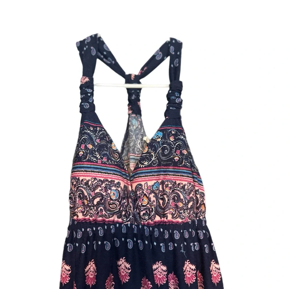 Pink rose size small long summer beach dress